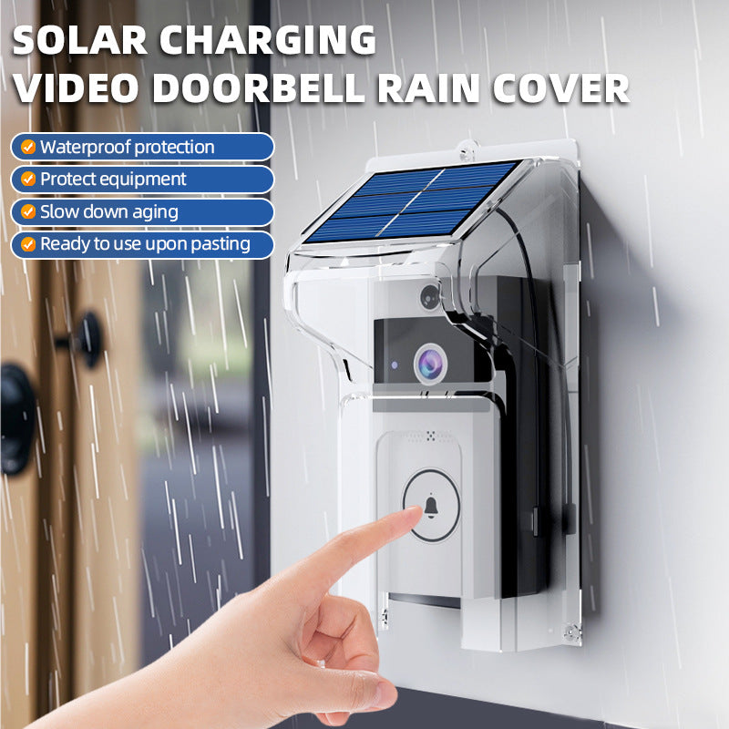 Transparent Rain Cover + Doorbell Combination HD Wireless Video Doorbell with Long-Lasting Battery