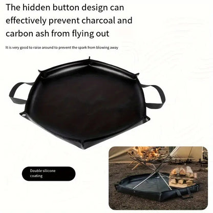 92 x 104 cm Hexagonal Double-Sided Silicone Fireproof Mat for BBQ and Camping