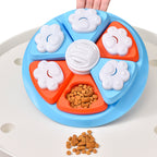 Interactive Dog Puzzle Feeder Toy - IQ Training & Slow Feeder with Anti-Skid Base(blue)