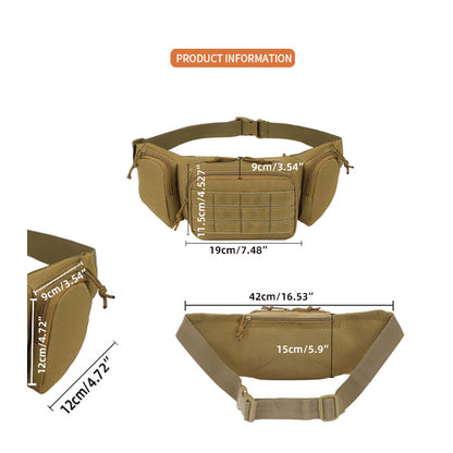 Tactical Waist Pack & Concealed Carry Bag - Multi-Pocket Fanny Pack with Adjustable Strap(black)