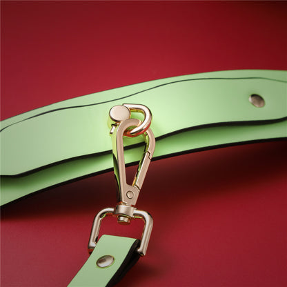 Adjustable PU Leather Bondage Cuff - Wrist/Ankle Restraint, Sold Individually(Luminous pink-Handcuffs)