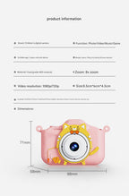 Digital Camera with Cute Cat Silicone Case - Dual Lens, 96MP, HD Screen & Music Playback(blue)