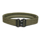Dual Layer Quick Release Tactical Belt - Attachment System, Alloy Cobra Buckle, Adjustable Nylon(Military green)