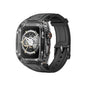 Transparent PC+TPU Sports Watch Strap & Case for Smart Watch - Raised Edge Protection, Wireless Charging Compatible(Black transparent black)