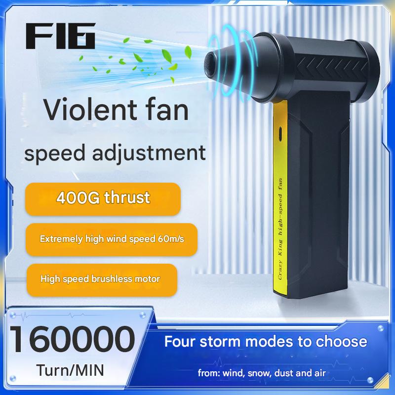 Portable Jet Fan - 200W Powerful Handheld Air Duster & Blower (Red)