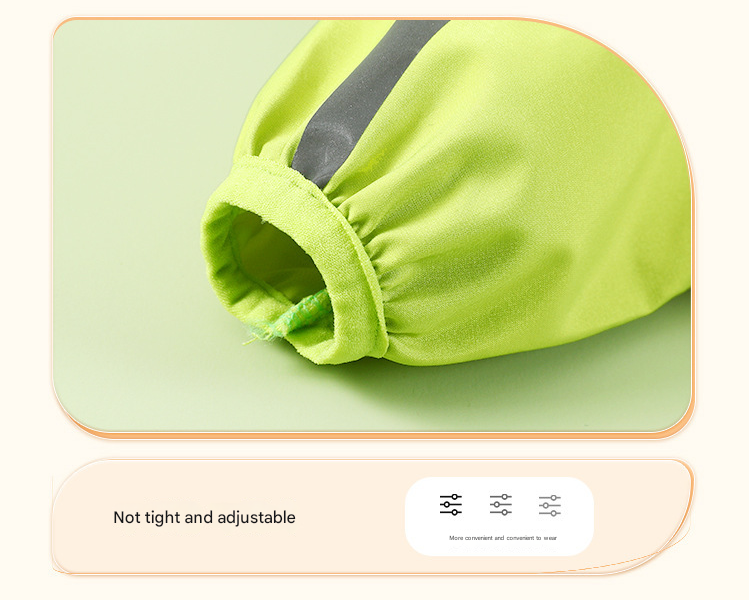 Colorblock (White Green) Dog Raincoat - Waterproof with Hood and Reflective Strips (Size XL)