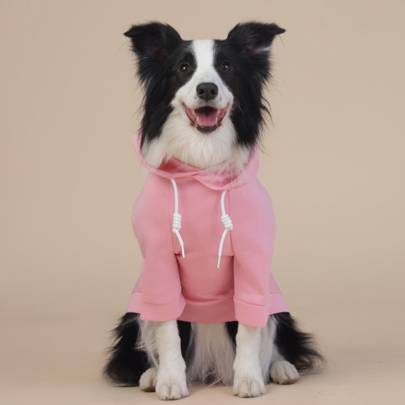 Pink Classic Dog Sweatshirt with Hood & Drawstrings - For Large Dogs (Size : 8XL)