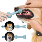 6 x Silicone Pet Toothbrush (3 Fish shape and 3 Bone shape) Beige Gentle Food-Grade Silicone Pet Toothbrush - Promotes Healthy Teeth & Gums for Dogs & Cats