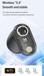 Beige Feather-Light TWS Earbuds - Bluetooth 5.4, Hi-Fi Sound, LED Display Case, 60H+ Playtime, Touch Control