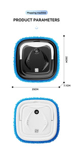 Black Smart Robotic Floor Mop with Humidifier Spray - Ultra-Slim Automatic Wet & Dry Floor Cleaner