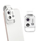 White Portable 200X Clip-On Microscope Lens for Smartphone - HD Pocket Magnifier with CPL Filter and LED Light(excluding mobile phones)