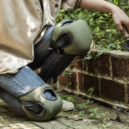 Black Adjustable Gardening Knee Pads - Comfortable Neoprene Knee Protectors for Weeding & Outdoor Work