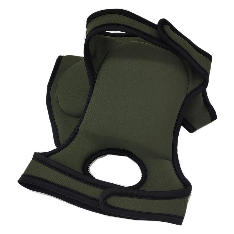 Black Adjustable Gardening Knee Pads - Comfortable Neoprene Knee Protectors for Weeding & Outdoor Work