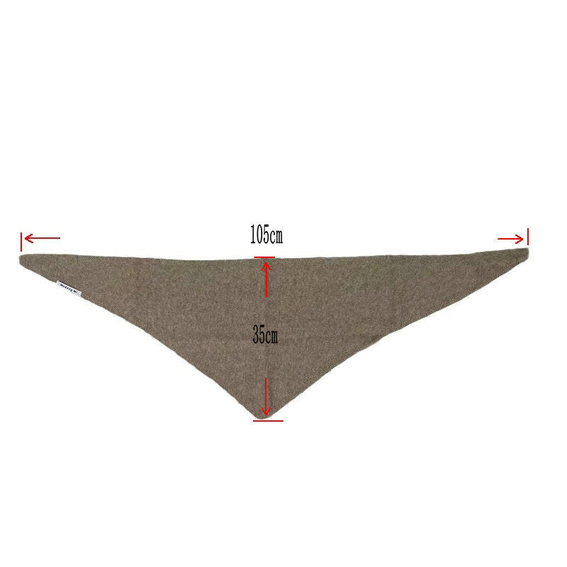 Pink Chic Wool Blend Knit Triangle Scarf - Versatile & Warm Fashion Accessory - 105 x 35cm