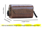 Yellow Duck PU Leather Camera Bag for Fujifilm X Canon G Olympus PEN - Compact Vintage Design