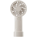 White Mini Portable USB Rechargeable Fan - Quiet Cooling for Desk or Travel