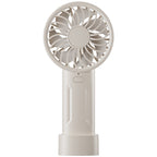 White Mini Portable USB Rechargeable Fan - Quiet Cooling for Desk or Travel
