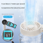 Black Mini Portable USB Rechargeable Fan - Quiet Cooling for Desk or Travel