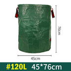 2PCS 120L(45cm*76cm) Heavy-Duty Foldable Garden Leaf Bag - Large-Capacity Horizontal Dustpan