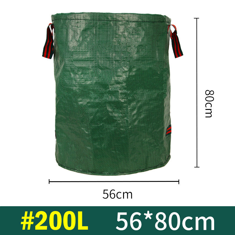 2PCS 200L(56cm*80cm) Heavy-Duty Foldable Garden Leaf Bag - Large-Capacity Horizontal Dustpan