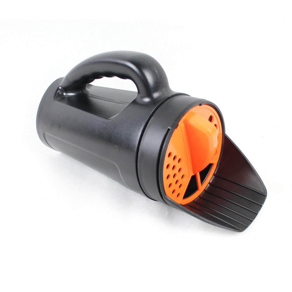 Orange with Black Premium Garden Seeder - Versatile Seed and Salt Spreader