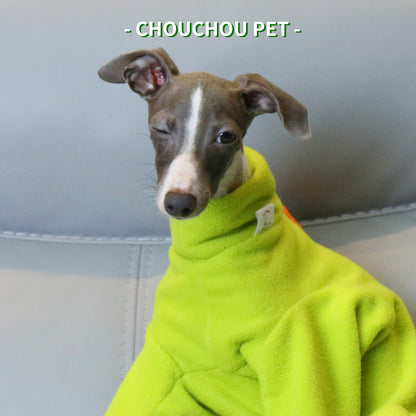 M Adorable Dinosaur Fleece Dog Jumpsuit - Warm Winter Pajamas for Whippets & Italian Greyhounds