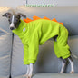 XL Adorable Dinosaur Fleece Dog Jumpsuit - Warm Winter Pajamas for Whippets & Italian Greyhounds