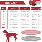 XS Red Grey Premium Winter Puffer Dog Coat - Windproof & Fleece-Lined Jacket for Cold Weather