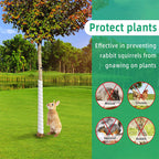 White 4-Pack Spiral Tree Trunk Protector Guard - Flexible Sapling Bark Shield