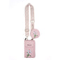 Pink Chic Floral Embroidered 2-in-1 Crossbody Phone Bag with Coin Purse