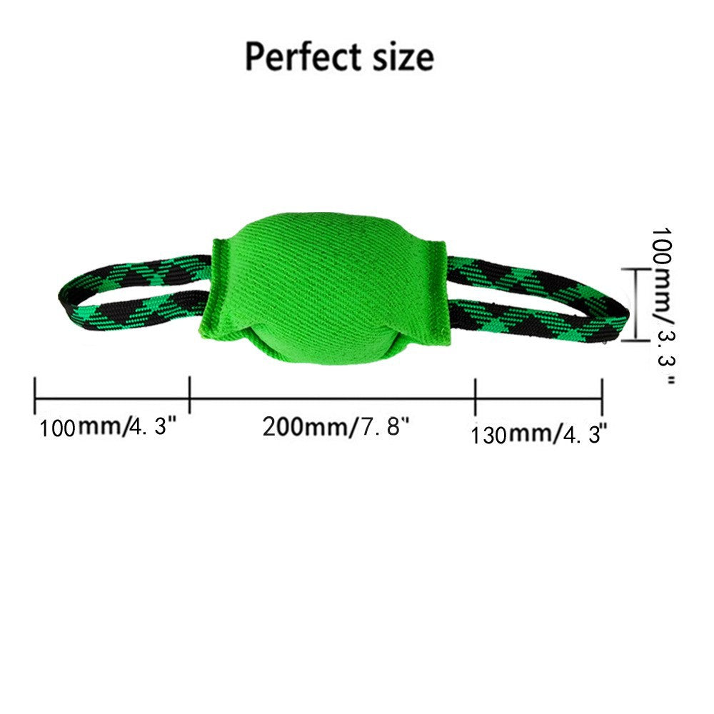 Blue Durable Dog Tug Toy with 2 Handles - Interactive Bite Pillow for Training & Tug of War