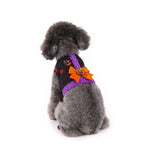 XL Halloween Pumpkin Dog Harness Dress - Festive Costume Vest with Leash Ring for Small Dogs