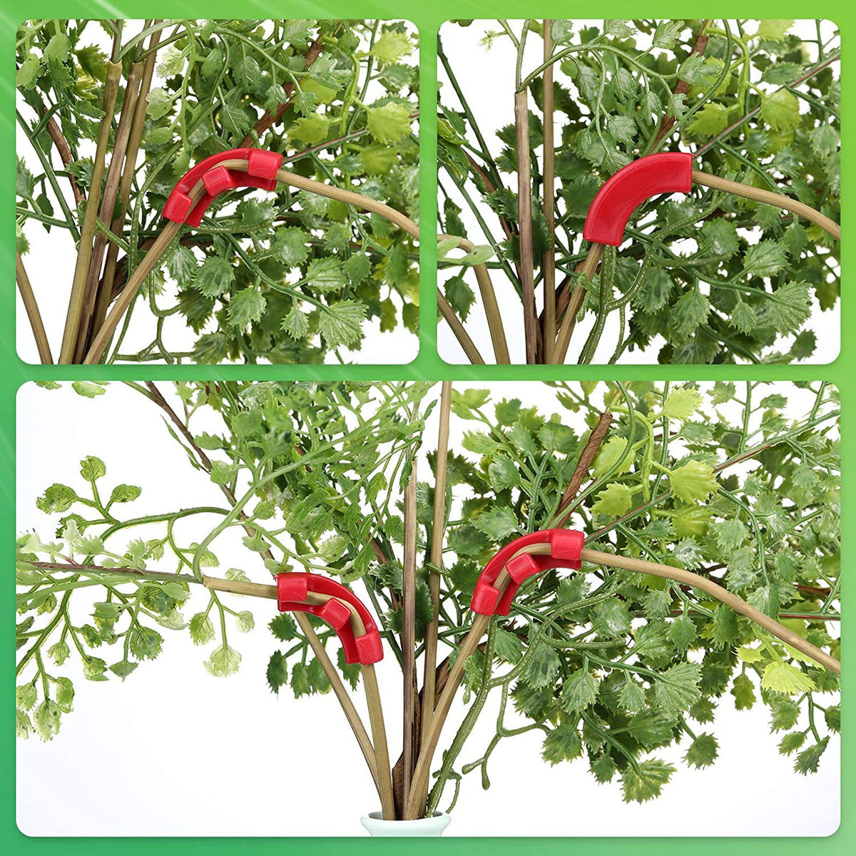 60PCS Green 90-Degree Plant Bender Clips for Low-Stress Training (LST) - Reusable Stem & Branch Trainer for Increased Yields