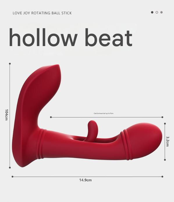 Pink  Wearable Vibrating Stimulator with Remote - Dual-Action Couples' Toy