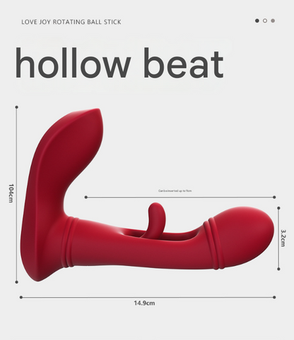 Pink  Wearable Vibrating Stimulator with Remote - Dual-Action Couples' Toy