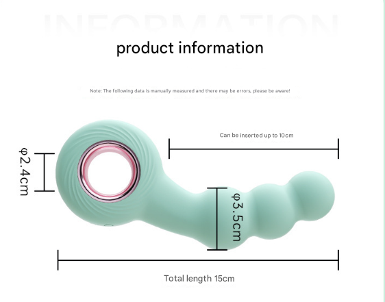 Purple Handheld G-Spot & Prostate Massager with Beads- (USB Rechargeable)
