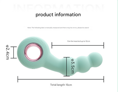 Purple Handheld G-Spot & Prostate Massager with Beads- (USB Rechargeable)