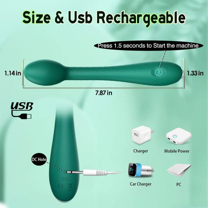 Black G-Spot Vibrator with 12 Vibration Modes - Unisex Pleasure Toy
