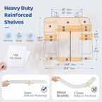 Dark grey Foldable Baby Crib Storage Hanging Bag - Large Capacity Organizer for Cribs and Changing Tables