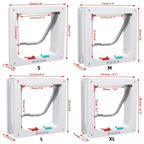 Secure 4-Way Locking Pet Door for Cats & Small Dogs - Easy Access Flap for Doors, Walls & Glass(Size M)