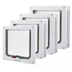 Secure 4-Way Locking Pet Door for Cats & Small Dogs - Easy Access Flap for Doors, Walls & Glass(Size L)
