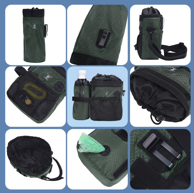 Multi-Functional Dog Training Pouch - Hands-Free Treat & Kibble Bag with Poop Bag Dispenser
