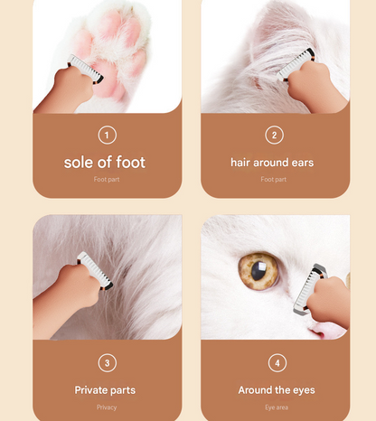 Green Precision Pet Paw Trimmer - Waterproof & Rechargeable Grooming Clipper for Dog & Cat Paws, Eyes, and Ears