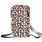 Leopard print RFID Blocking Travel Wallet - Multi-functional Large Capacity Passport Holder & Card Organizer with Adjustable Strap for Men & Women