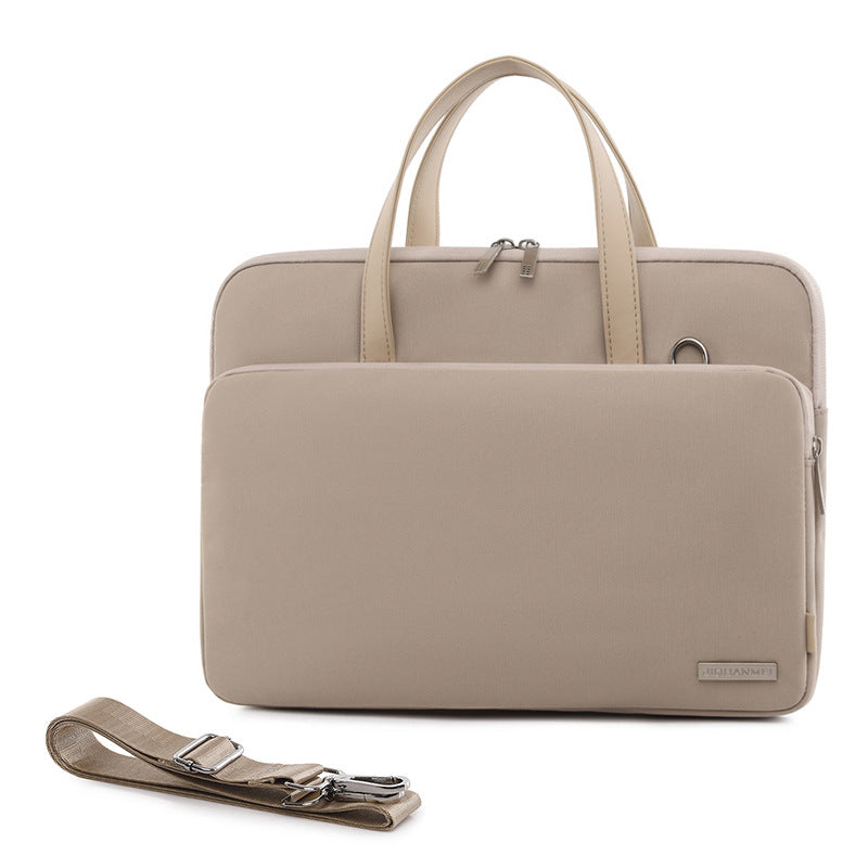 Pink Chic Padded Laptop Bag for 15.6-Inch Notebooks - Versatile Shoulder Briefcase with Trolley Strap
