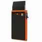 Orange-red Ultra-Slim RFID Blocking Pop-Up Wallet - Automatic Card Holder with Metal Case & Secure Screw Base