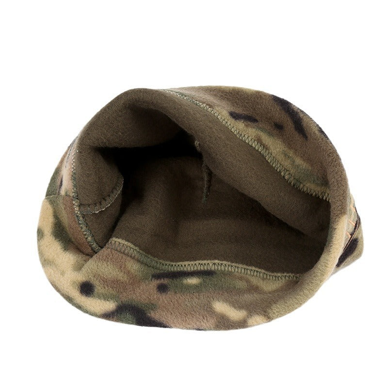 Black Outdoor Thermal Fleece Balaclava - Windproof Cycling Hat & Neck Warmer for Winter Sports - Thickened Cold Weather Face Mask Hood