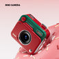 Red Retro Mini Digital Camera Keychain - 48MP Portable Pocket Camcorder with 1080p HD Video