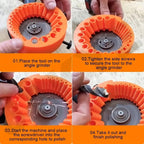 2 PCS Orange Universal Drill Bit Sharpener Attachment - Revive Dull Bits with Your Angle Grinder