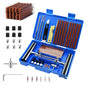 A 58-piece set Blue Heavy-Duty Tubeless Tyre Repair Kit - Emergency Puncture Plug Set for Cars, Motorcycles & ATVs